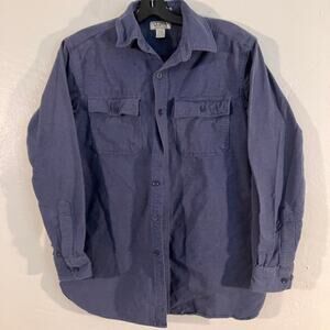Vintage Y2K LL‎ Bean Distressed Chamois Clothe Flannel Shirt
